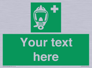 Custom sign safe condition Emergency escape breathing device